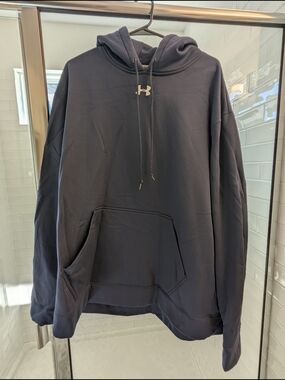 Under Armour Navy Blue Pullover Hoodie with Front Pocket